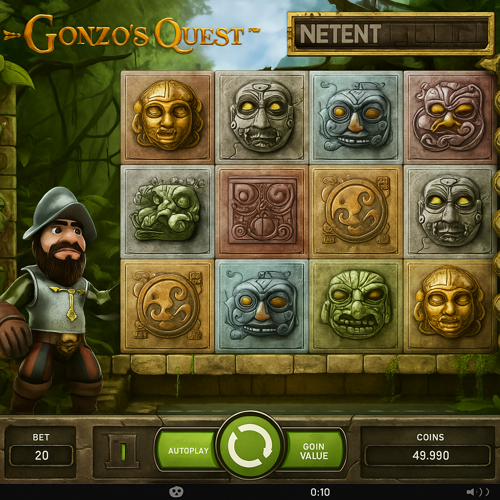 GetLucky - Gonzo's Quest Slot Game - NetEnt